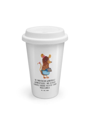 Mr. & Mrs. Panda To Go Becher Maus Kekse mit Spruch in Weiß
