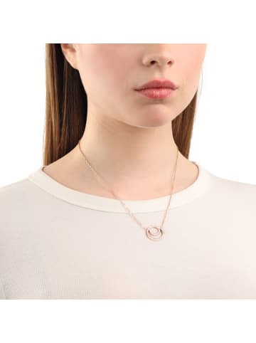 Amor Kette mit Anhänger Edelstahl, IP Rose in Roségold