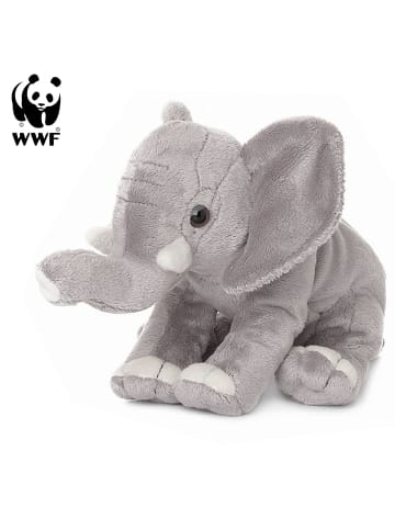 WWF Plüschtier - Elefant (Rüssel hoch, 25cm) in grau