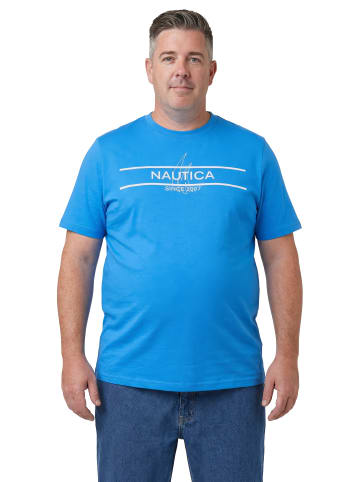 Men Plus Kurzarm T-Shirt in navy blau