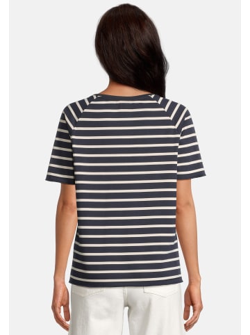 Salzhaut Rundhals T-Shirt für Damen in marineblau