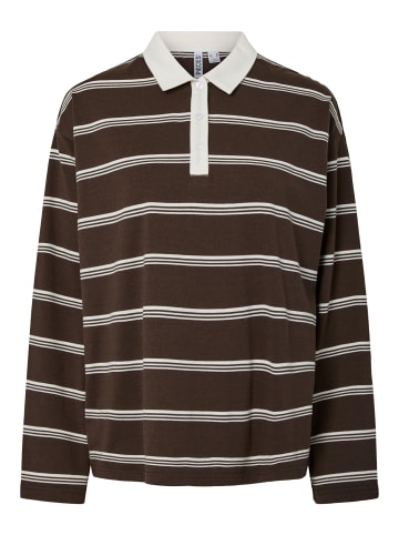 Pieces Langarm-Poloshirt in Delicioso