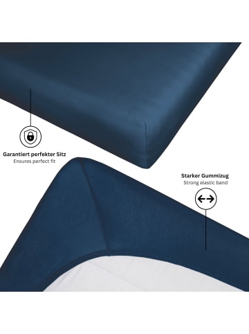 Schöner Wohnen Kollektion Spannbettlaken FLAT 1 in Blau