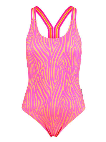 BECO the world of aquasports Badeanzug Zebra Vibes in pink-orange