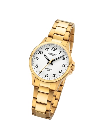 Regent Analog-Armbanduhr Regent Metallarmband gold mittel (ca. 32mm)