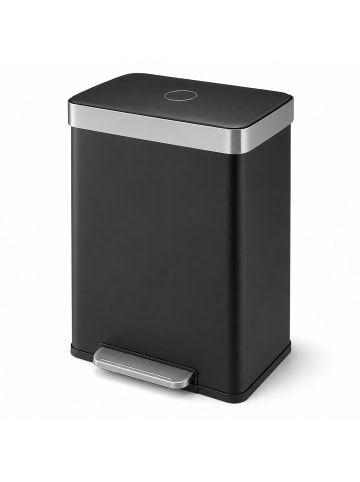 relaxdays Mülleimer in Schwarz - 2x 30 l