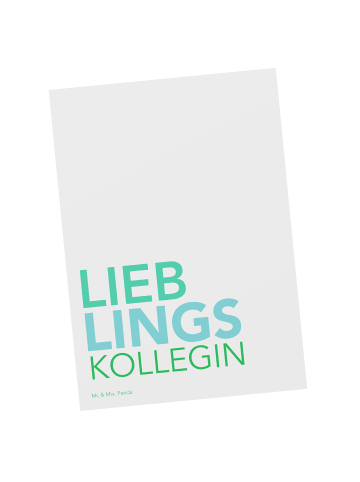 Mr. & Mrs. Panda Grußkarte Kollegin mit Spruch in Weiß