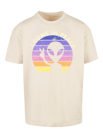 F4NT4STIC Heavy Oversize T-Shirt Alien Peace Sunset in sand