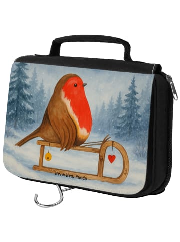 Mr. & Mrs. Panda badtasche Rotkehlchen Schlitten Design ohne Spruch in Weiß