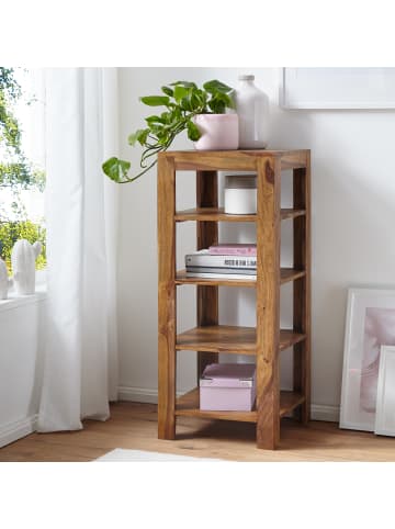 FineBuy Bücherregal in Braun / Sheesham / 44x44x105