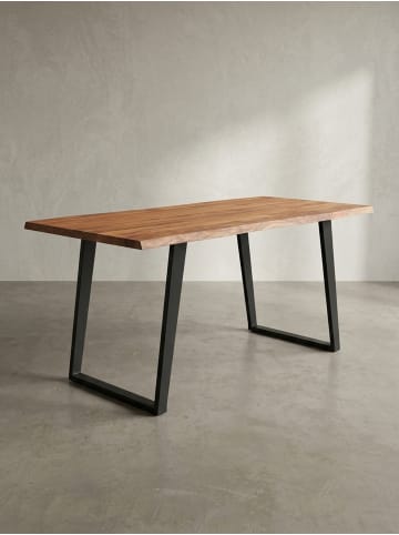 KADIMA DESIGN Schreibtisch Massiv Baumkante, Handarbeit, Kompakt & Modern