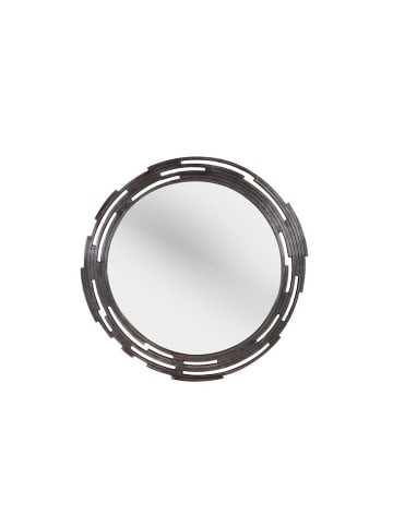 Giner y Colomer Runder Spiegel mit flachem Metallrahmen in Bronze