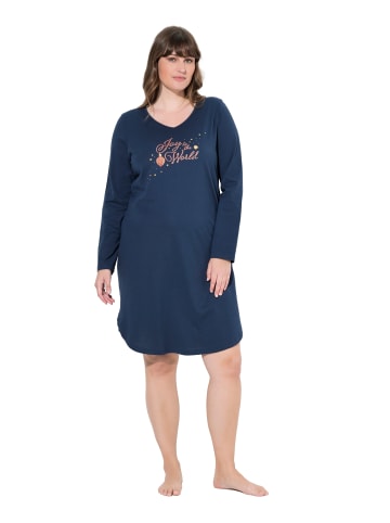 Ulla Popken Nachthemd in navy blau