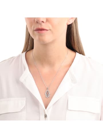 Amor Kette mit Anhänger Silber 925, rhodiniert+rosévergoldet in Bicolor