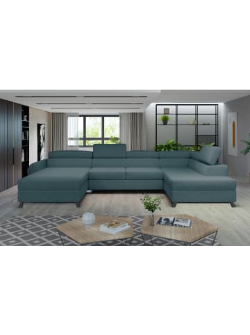 MF Design Joseppe Recamiere Rechts in Blau -  (L) 200 x (B) 360 x (H) 92 cm