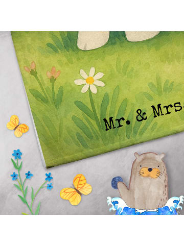 Mr. & Mrs. Panda Handtuch Corgi Po Design ohne Spruch in Weiß