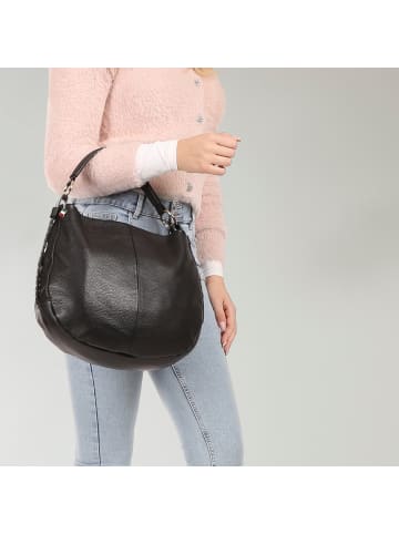 Florence Florence Schultertasche Leder schwarz ca. 40cm