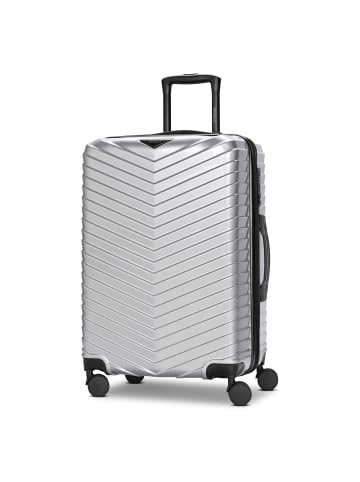 Redolz Essentials 18 4 Rollen Trolley 66 cm mit Dehnfalte Metallic-Silver Shiny