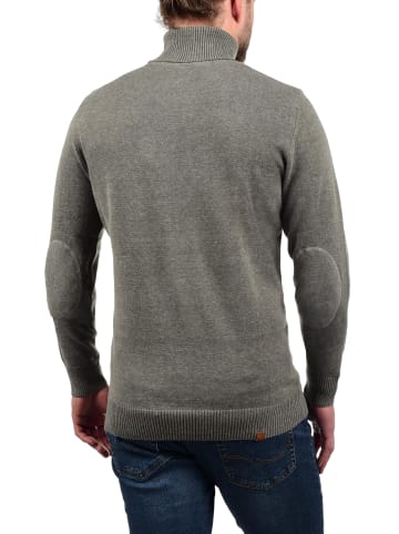 BLEND Rollkragenpullover BHLatif 20707474ME Strickpullover mit Ellbogenpatches in Grau