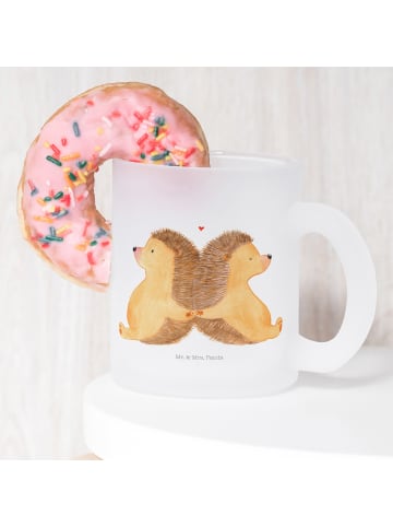 Mr. & Mrs. Panda Tasse Igel händchenhaltend ohne Spruch in Transparent