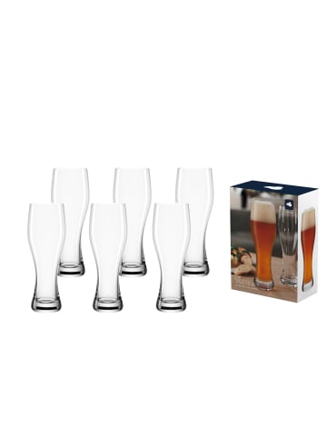 LEONARDO 6er Set Weizenbiergläser Taverna in Transparent 330 ml in transparent