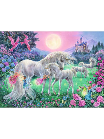 Ravensburger Puzzle 100 Teile Kinderpuzzle 100 XXL Teile - Einhörner im Mondschein Ab 6 Jahre in bunt