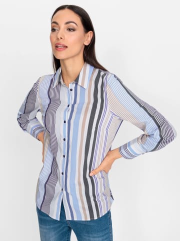 Heine Streifenbluse in beige-marine-gestreift