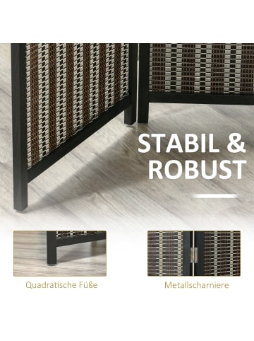 HOMCOM Paravent-180L x 1,9B x 180H cm-Braun