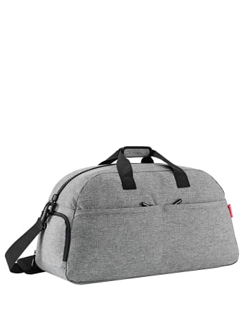 Reisenthel travelling overnighter plus - Reisetasche (herringbone dark blue) in twist silver