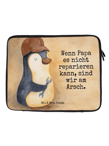 Mr. & Mrs. Panda Laptop Tasche Wenn Papa es nicht reparieren kan... in Weiß