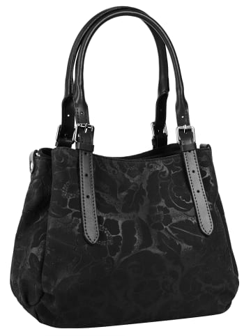 Samantha Look Handtasche echt Leder in schwarz