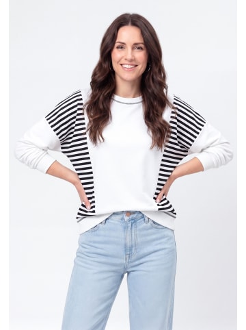 usha BLUE LABEL Women Sweatshirt in White Stripes