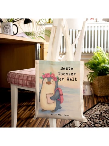 Mr. & Mrs. Panda Shopper Pinguin Beste Tochter der Welt Design m... in Weiß