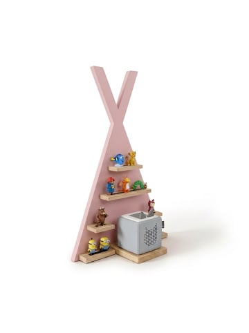 relaxdays Toniebox Regal "Zelt" in Rosa - (B)49 x (H)69 x (T)9 cm