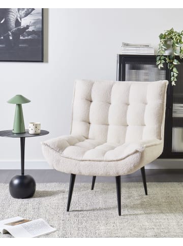 Beliani Sessel ALVESTA in Weiß/Schwarz - (W) 73 x (H) 92 x (L) 79 cm