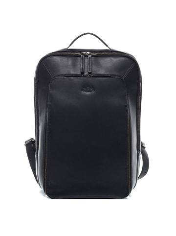 SID & VAIN Leder-Rucksack Leder Backpack Unisex DYLAN in schwarz