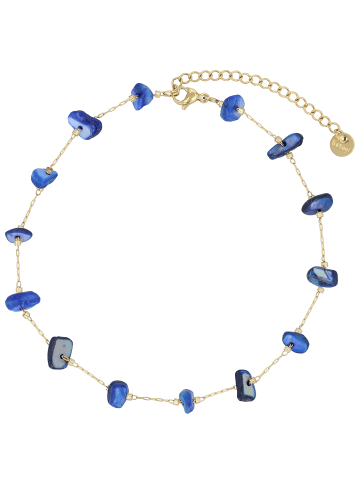 Adeliás Damen Anhänger aus Edelstahl mit Perle in gold