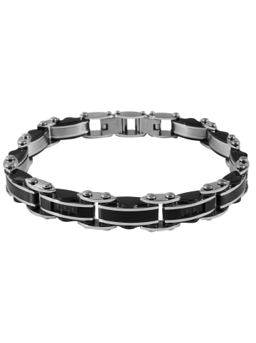 Adeliás Herren Armband – Gliederarmband aus Edelstahl 21 cm in silber