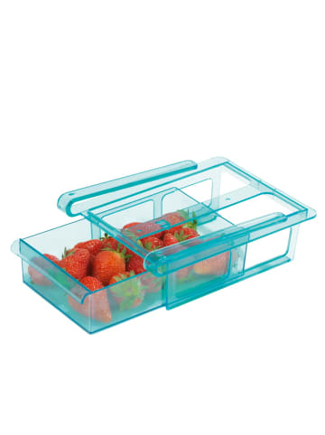 Gourmetmaxx Klemm Schublade für Kühlschrank 3er-Set  transparent/blau