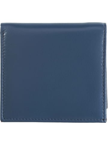 DuDu Geldbörse Leder 9,5 cm in navy