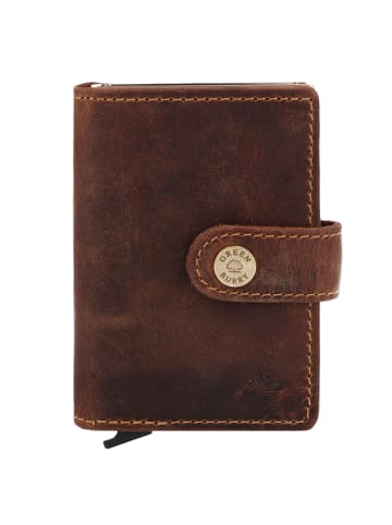 Greenburry Vintage Geldbörse RFID Schutz Leder 7.5 cm in brown