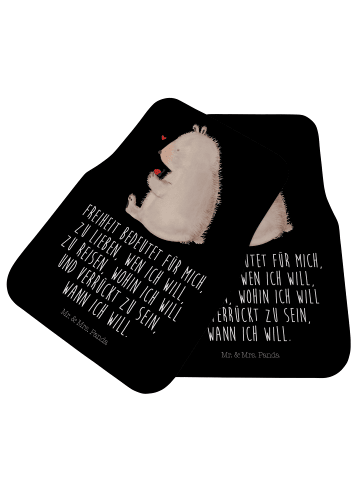 Mr. & Mrs. Panda Fußmatte Fürs Auto Bär Marienkäfer mit Spruch in Schwarz