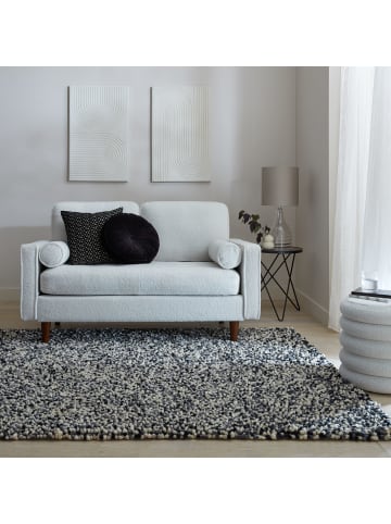 KADIMA DESIGN Wollteppich Hochflor Unifarben, Schlafzimmer in Grau