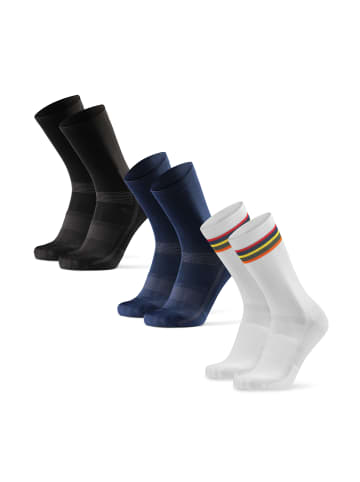 DANISH ENDURANCE Socken Aero Cycling Crew in black/navy/white