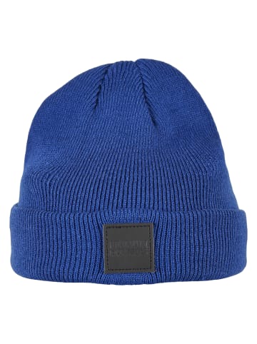 Urban Classics Urban Classics Damen Logopatch Beanie Kids 2-Pack in black/royal blue