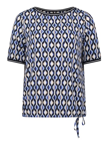 Betty Barclay Casual-Shirt mit Tunnelzug in Blau/Weiß