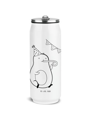 Mr. & Mrs. Panda Isolierflasche Avocado Party ohne Spruch in Weiß