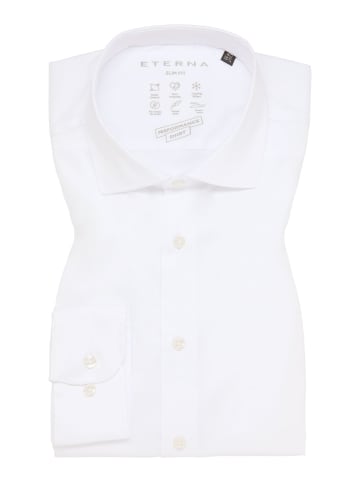 Eterna Performance Shirt Twill-Stretch Langarm in Weiß