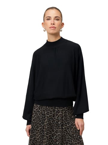 Zero  Feinstrickpullover mit Stehkragen in Black Beauty