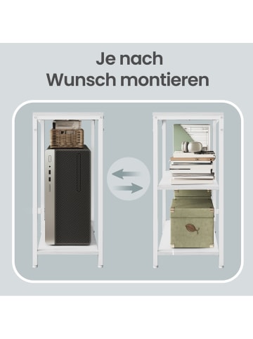 VASAGLE Computertisch Barnet in Weiß - (B)120 x (H)76 x (T)60 cm